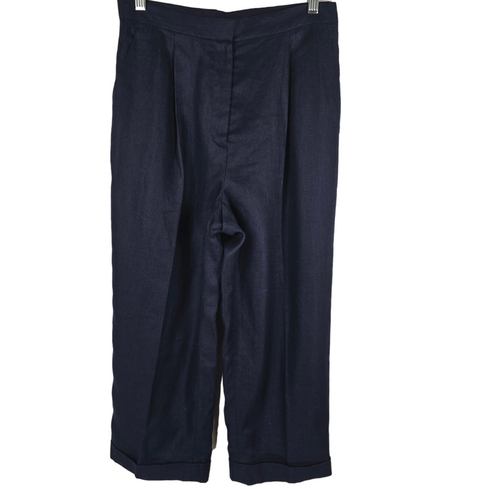 Lauren Ralph Lauren 100% Linen Navy Women's Dress Pants 10P NWT MSRP $129